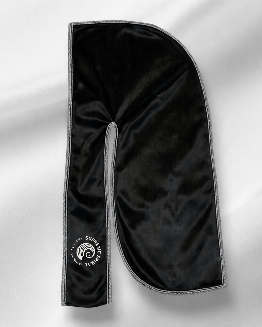 Black and Grey Silky Gym Durag